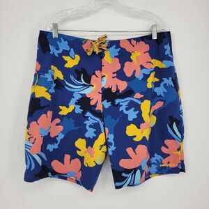 Patagonia Mens Stretch Planing Boardshorts 36 Multicolor Floral Tropical Surf